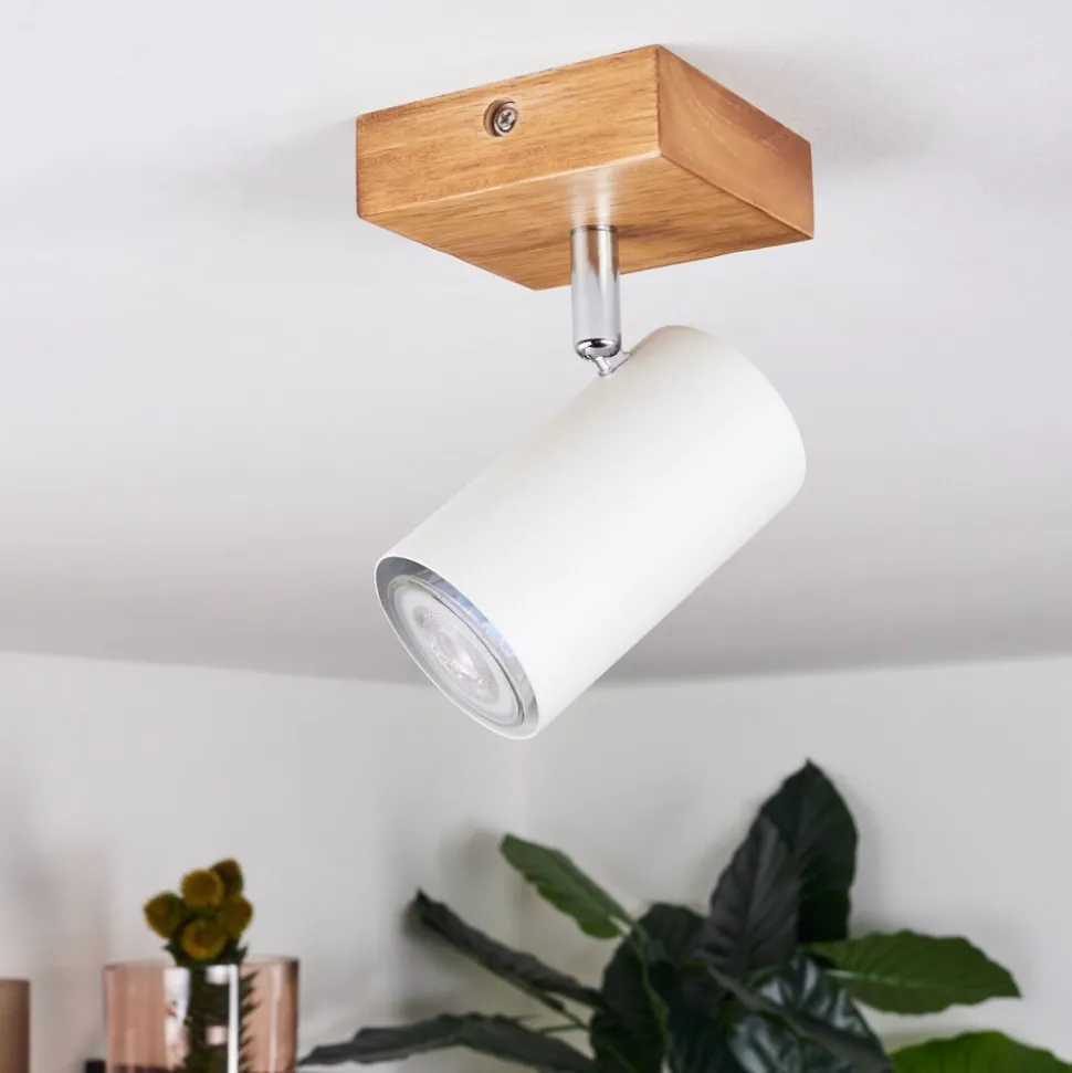Plafonnier Zuoz Bois Clair, 1 Lumiere