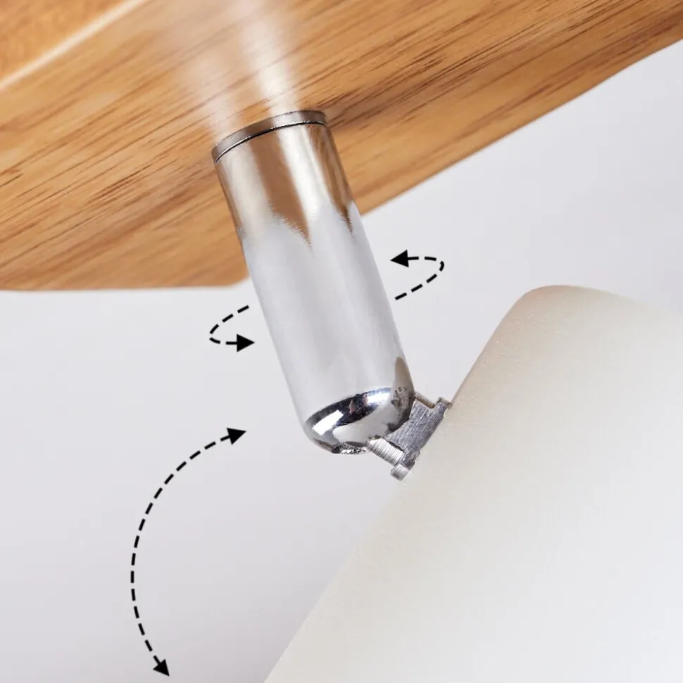 Plafonnier Zuoz Bois Clair, 1 Lumiere