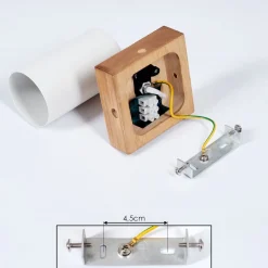Plafonnier Zuoz Bois Clair, 1 Lumiere