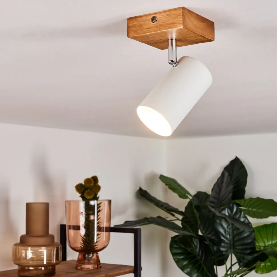 Plafonnier Zuoz Bois Clair, 1 Lumiere