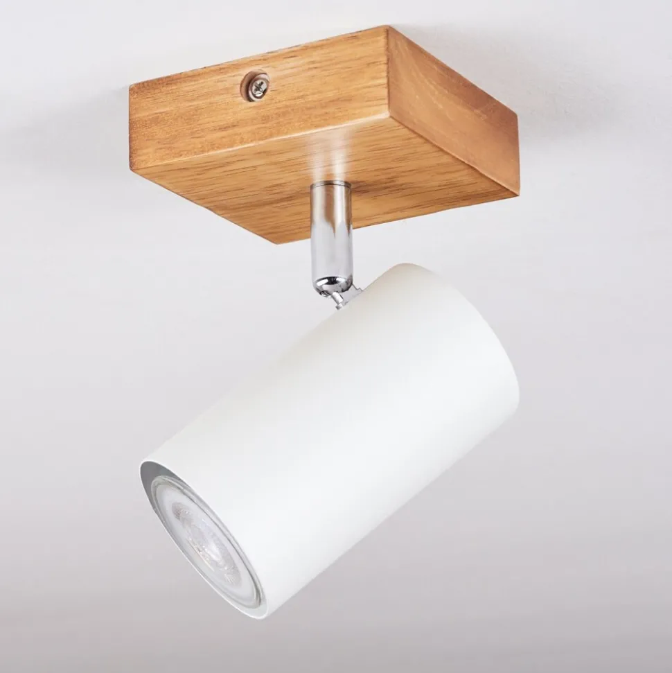 Plafonnier Zuoz Bois Clair, 1 Lumiere