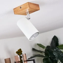 Plafonnier Zuoz Bois Clair, 1 Lumiere