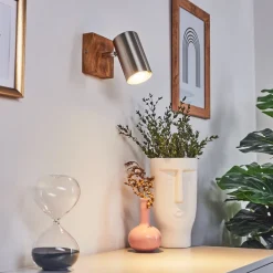 Plafonnier Zuoz Bois Clair, 1 Lumiere