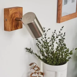 Plafonnier Zuoz Bois Clair, 1 Lumiere
