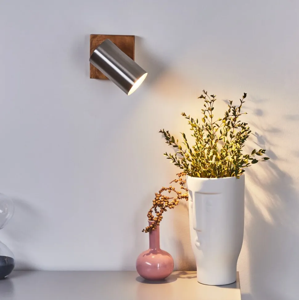 Plafonnier Zuoz Bois Clair, 1 Lumiere