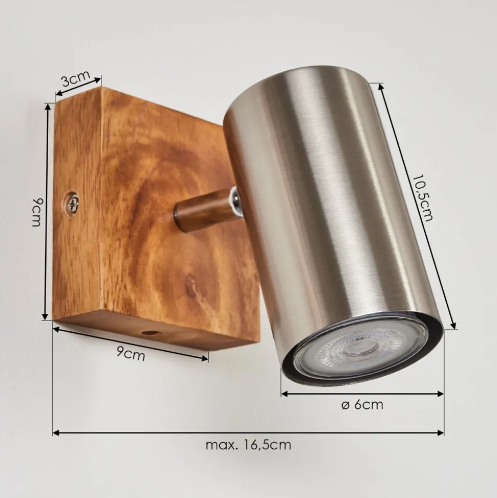 Plafonnier Zuoz Bois Clair, 1 Lumiere