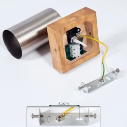 Plafonnier Zuoz Bois Clair, 1 Lumiere