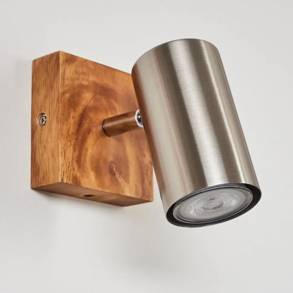 Plafonnier Zuoz Bois Clair, 1 Lumiere