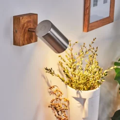 Plafonnier Zuoz Bois Clair, 1 Lumiere