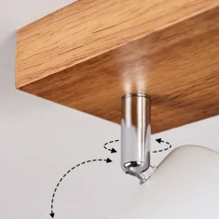 Plafonnier Zuoz Bois Clair, 4 Lumieres