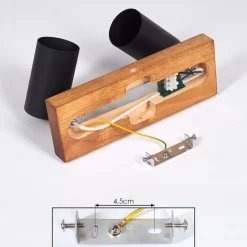 Plafonnier Zuoz Bois Clair, 2 Lumieres