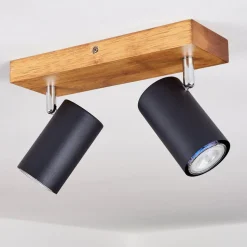 Plafonnier Zuoz Bois Clair, 2 Lumieres