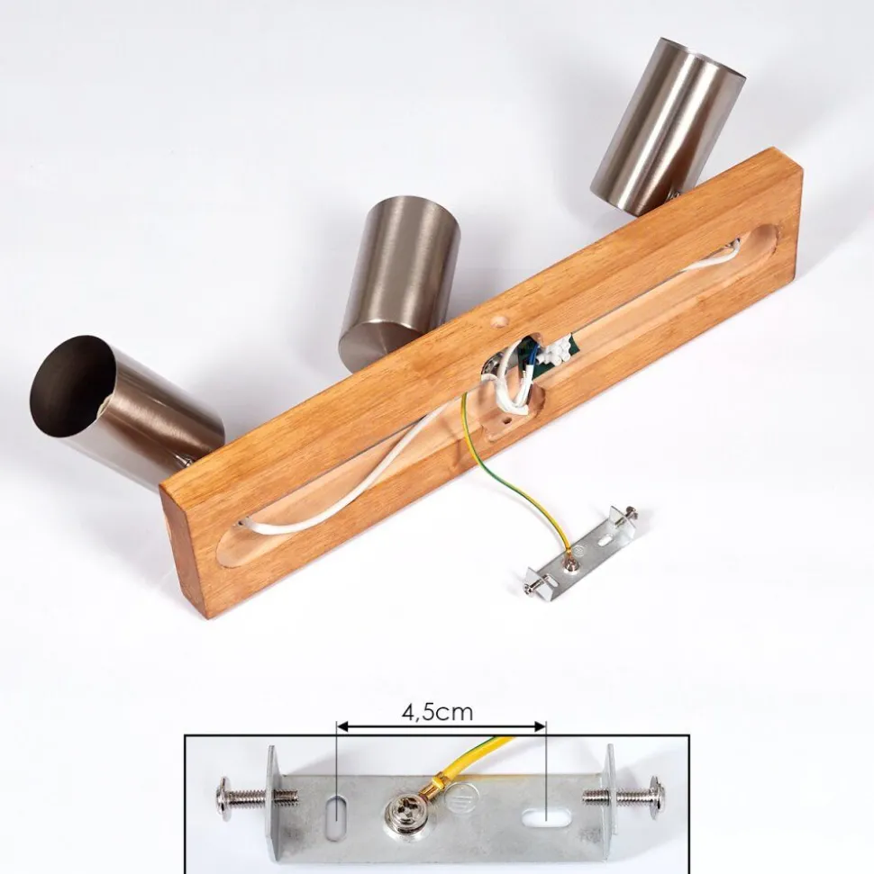Plafonnier Zuoz Bois Clair, 3 Lumieres
