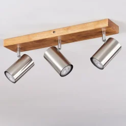 Plafonnier Zuoz Bois Clair, 3 Lumieres