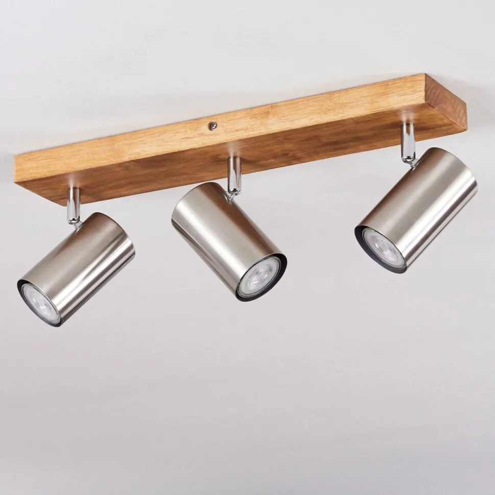 Plafonnier Zuoz Bois Clair, 3 Lumieres