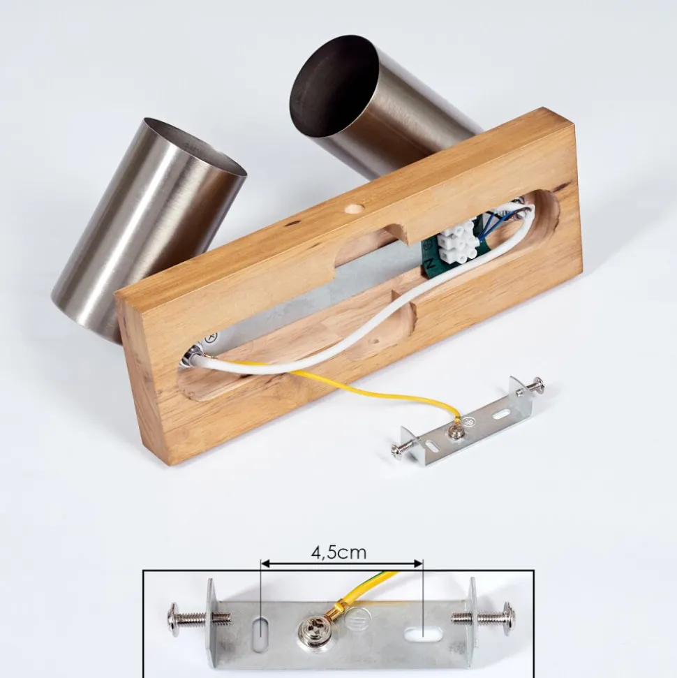 Plafonnier Zuoz Bois Clair, 2 Lumieres