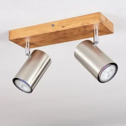 Plafonnier Zuoz Bois Clair, 2 Lumieres