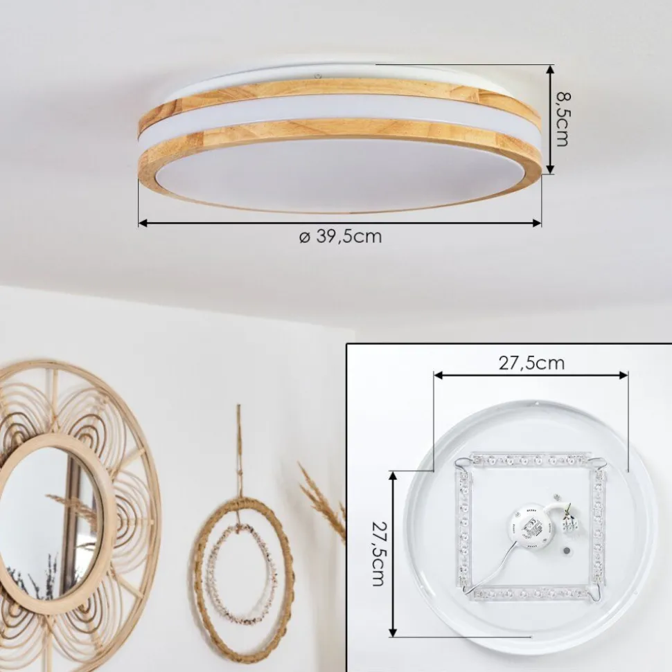 Plafonnier Zurzach Led Ecru, Blanc, 1 Lumiere