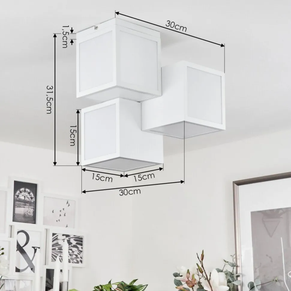 Plafonnierallonville Led Blanc, 1 Lumiere