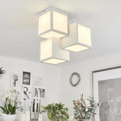 Plafonnierallonville Led Blanc, 1 Lumiere