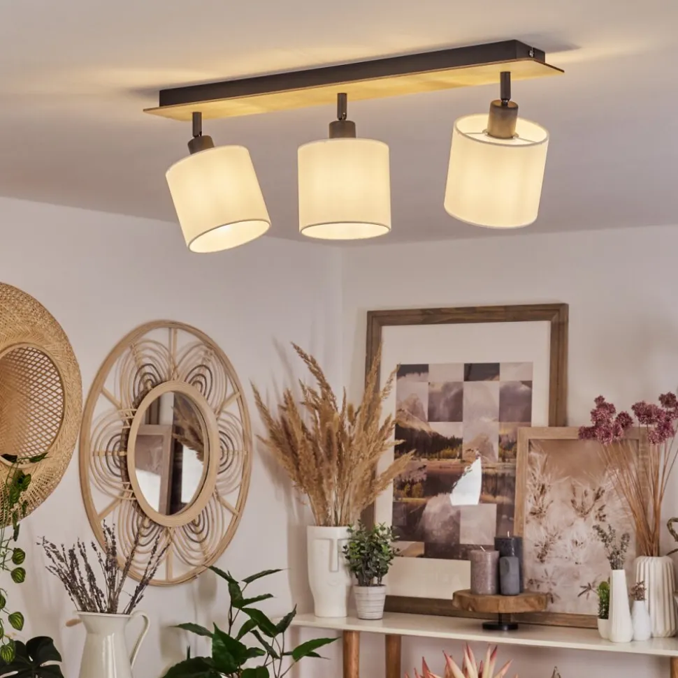 Plafonnieralsen Bois Clair, Noir, 3 Lumieres