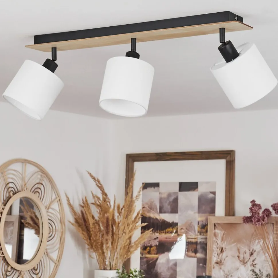Plafonnieralsen Bois Clair, Noir, 3 Lumieres