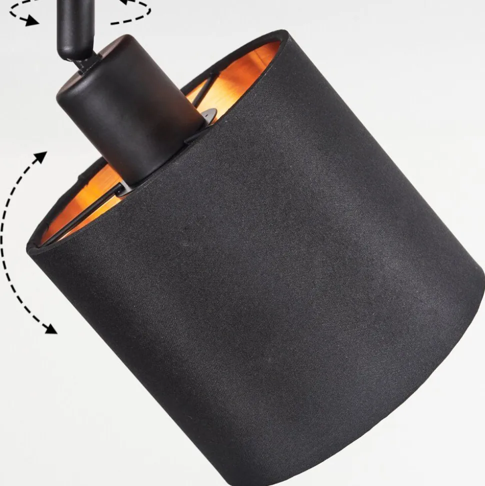 Plafonnieralsen Bois Clair, Noir, 3 Lumieres