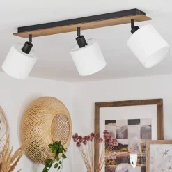 Plafonnieralsen Bois Fonce, 3 Lumieres