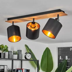 Plafonnieralsen Ecru, Noir, 3 Lumieres