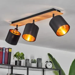 Plafonnieralsen Ecru, Noir, 3 Lumieres