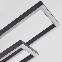 Plafonnieravelal Led Bois Clair, Couleur Bois, Noir, 1 Lumiere