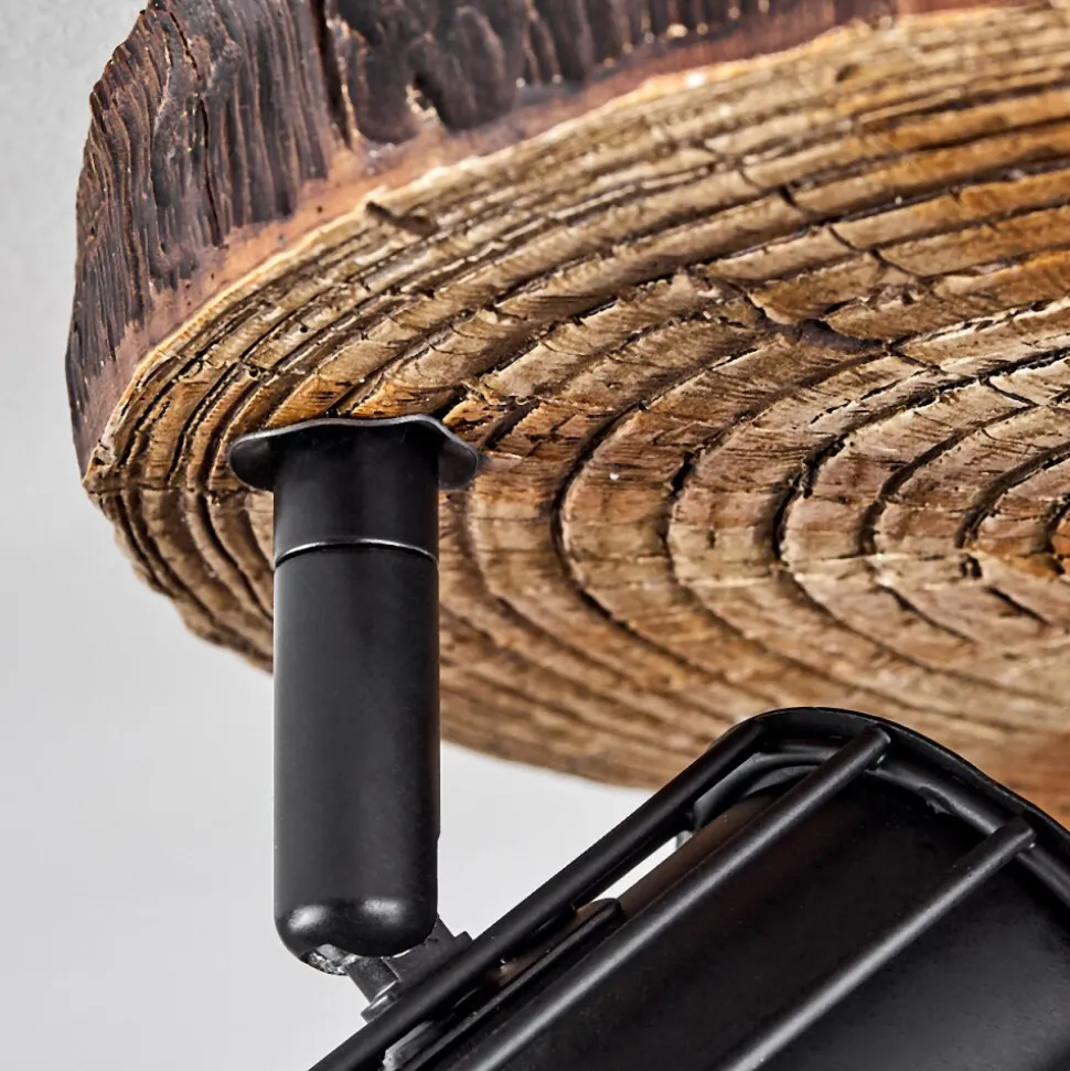 Plafonnierbardhaman Brun, Couleur Bois, Noir, 3 Lumieres
