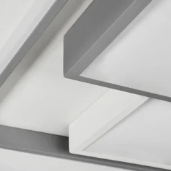 Plafonniercasqueira Led Gris, Blanc, 1 Lumiere