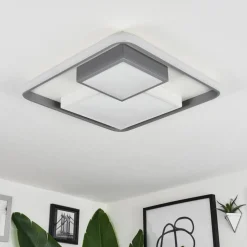 Plafonniercasqueira Led Gris, Blanc, 1 Lumiere