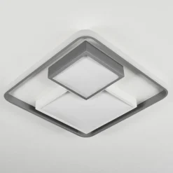 Plafonniercasqueira Led Gris, Blanc, 1 Lumiere