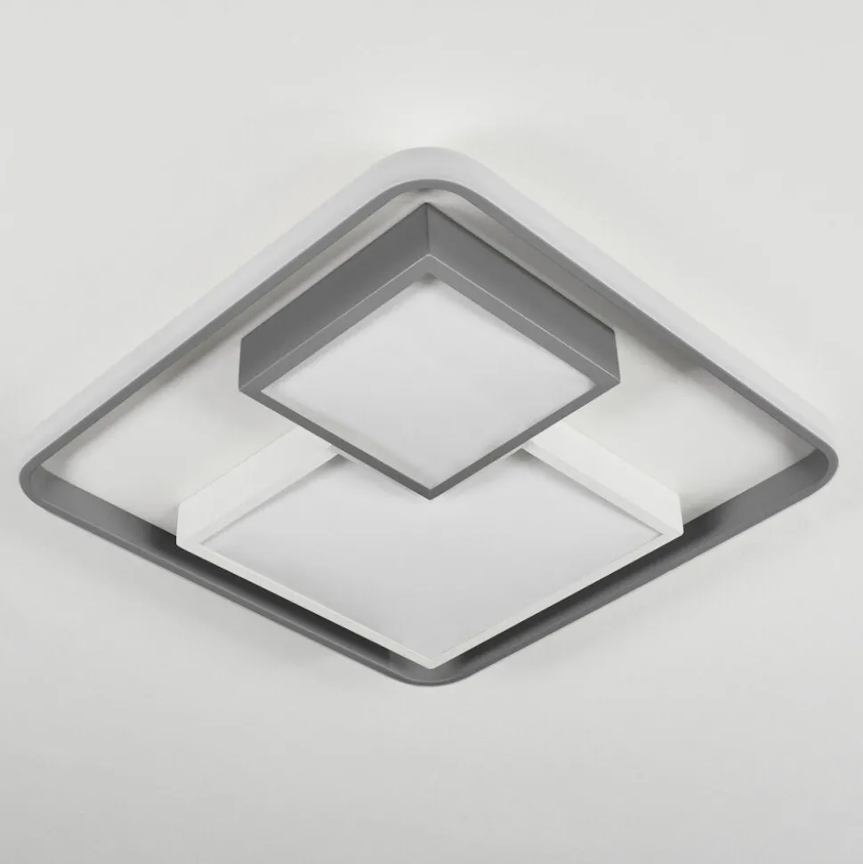 Plafonniercasqueira Led Gris, Blanc, 1 Lumiere
