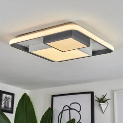 Plafonniercasqueira Led Gris, Blanc, 1 Lumiere