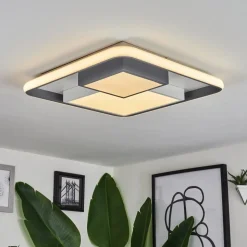 Plafonniercasqueira Led Gris, Blanc, 1 Lumiere