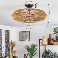 Plafonniercassano Ecru, 2 Lumieres