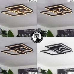 Plafonniercavareno Led Noir, 1 Lumiere