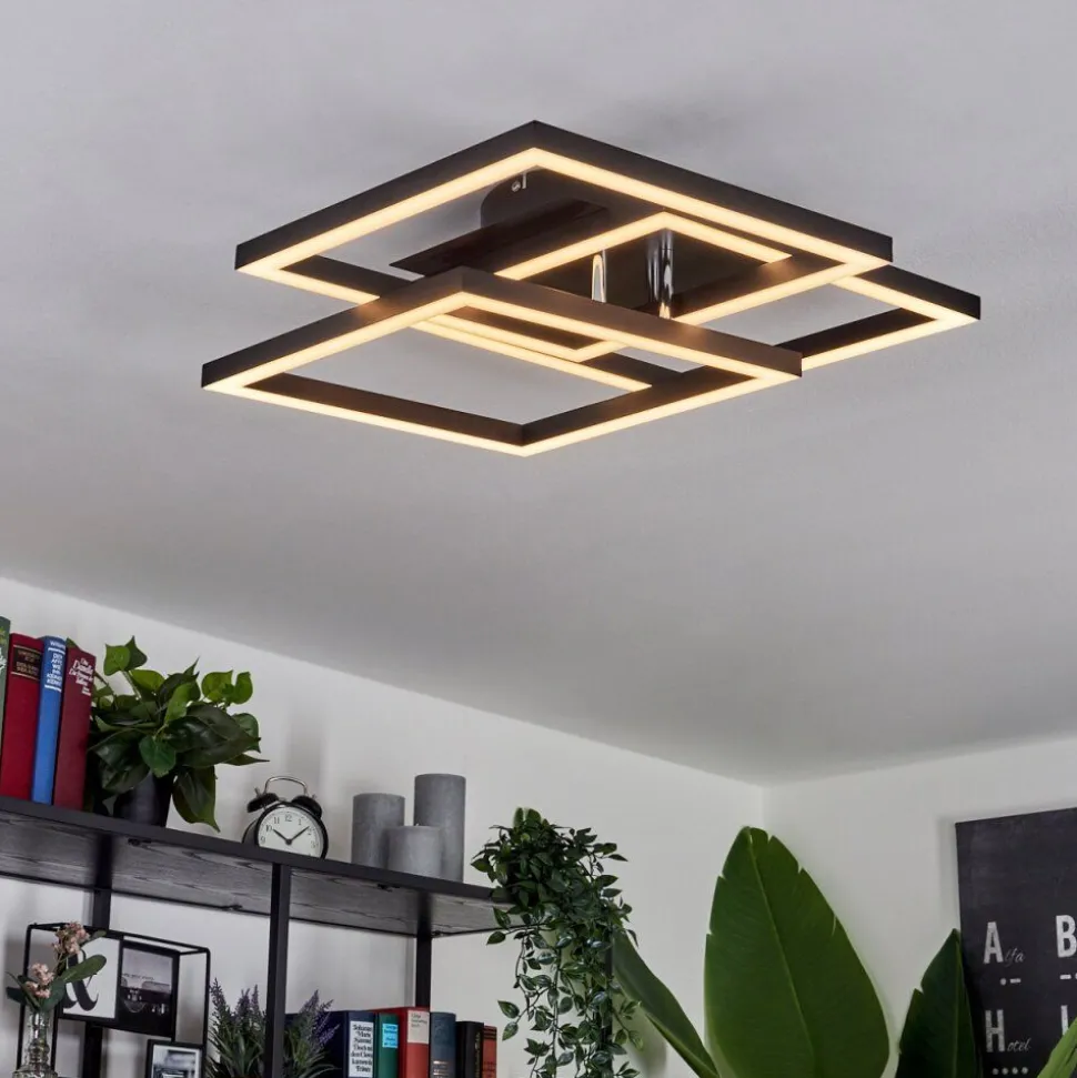 Plafonniercavareno Led Noir, 1 Lumiere