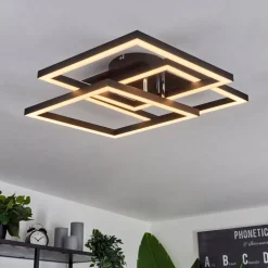 Plafonniercavareno Led Noir, 1 Lumiere
