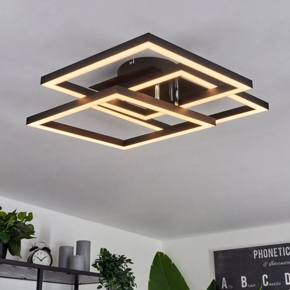 Plafonniercavareno Led Noir, 1 Lumiere