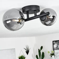 Plafonnierchehalis Led Noir, 2 Lumieres