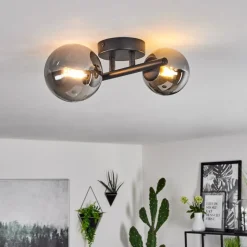 Plafonnierchehalis Led Noir, 2 Lumieres