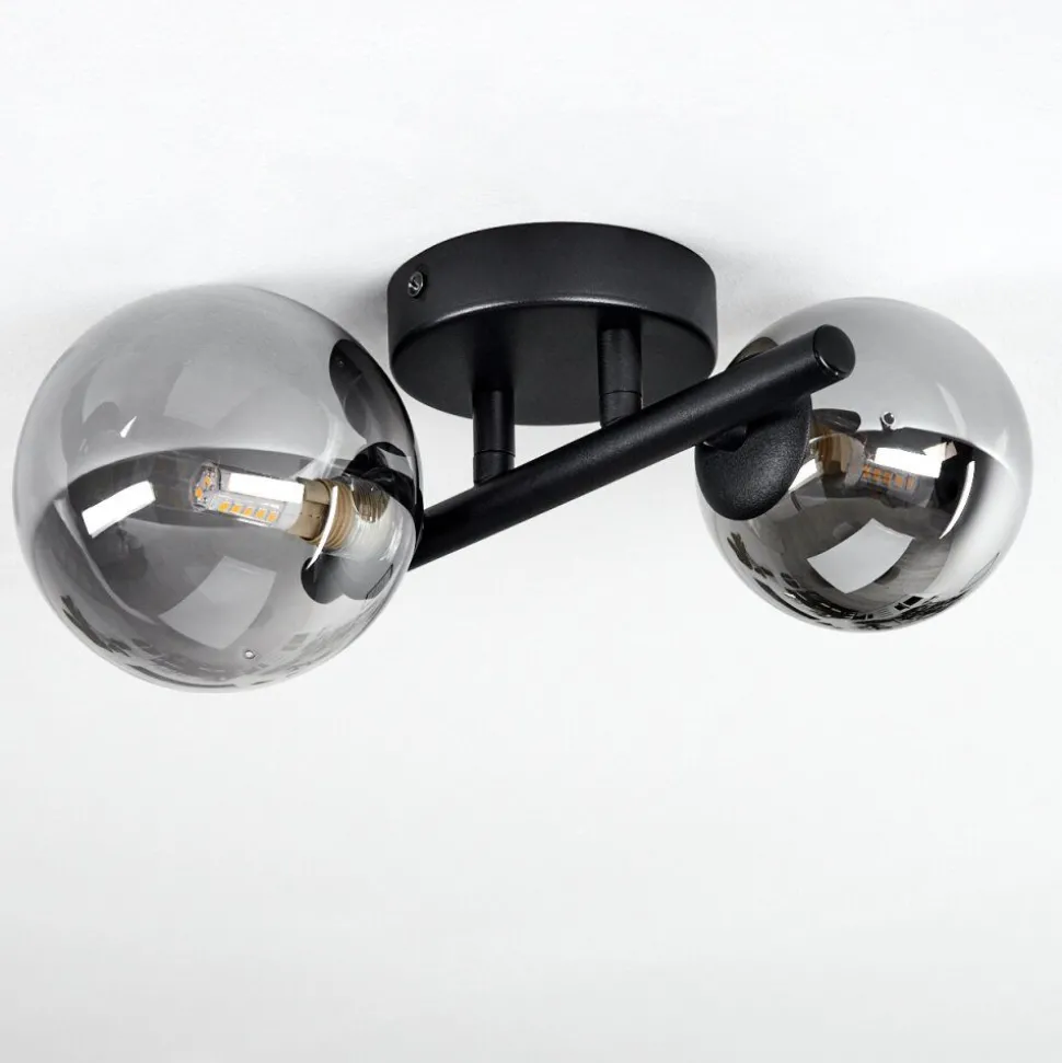 Plafonnierchehalis Led Noir, 2 Lumieres