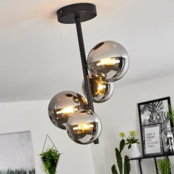 Plafonnierchehalis Noir, 4 Lumieres