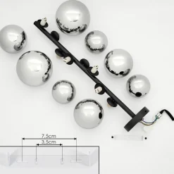Plafonnierchehalis Noir, 8 Lumieres