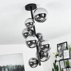 Plafonnierchehalis Noir, 8 Lumieres