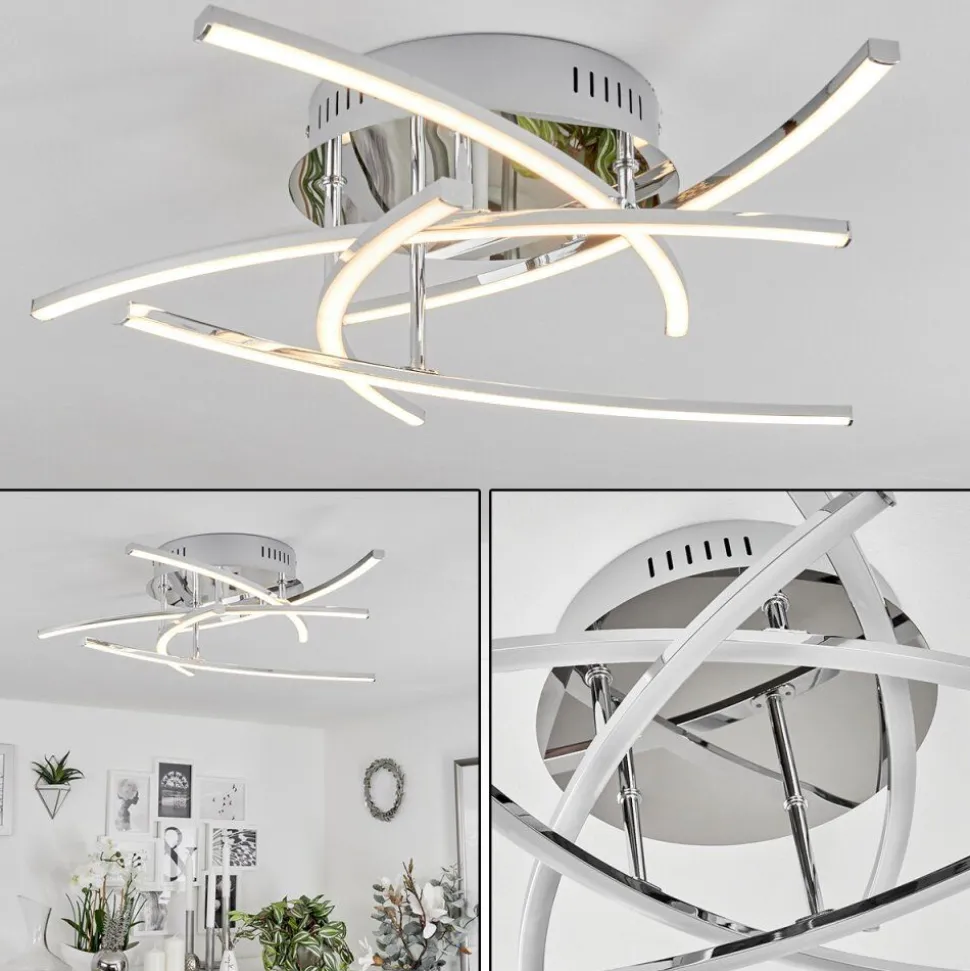 Plafonniercross Led Chrome, 5 Lumieres